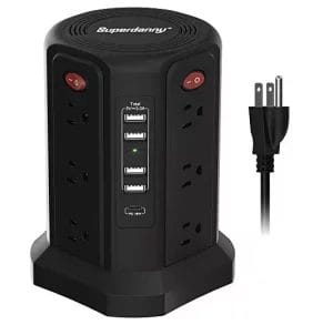 SUPERDANNY Type C USB Surge Protector Tower